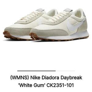 Nike Diadora Daybreak Sneakers, White/Pale Ivory/Smoke Grey, Women's Size 10
